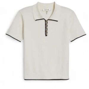 FRAME The Sport Polo Cream Navy XS NWT